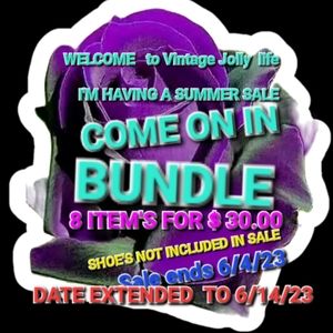 8 item's for $30.00 END OF SALE DATE EXTENDED UNTIL 6/14/23